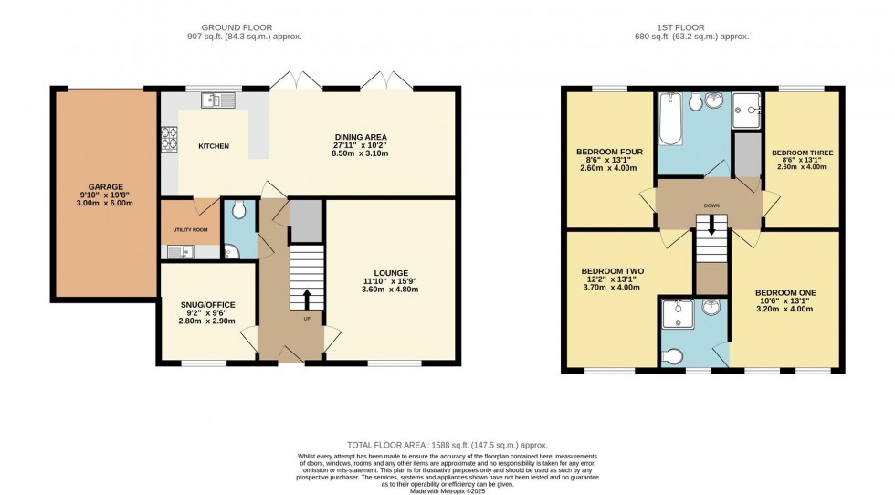 Floorplan for Carleton Road, Pontefract