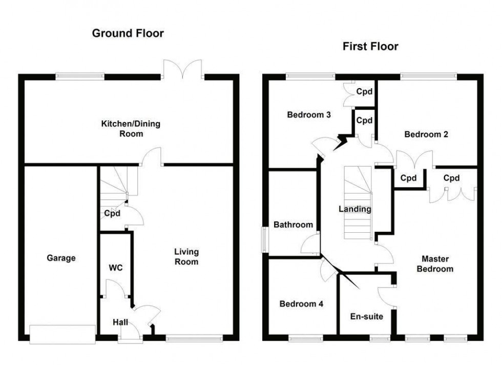 Floorplan for Hinton Close, Pontefract