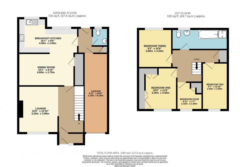 Floorplan for Eastfield Drive, Pontefract