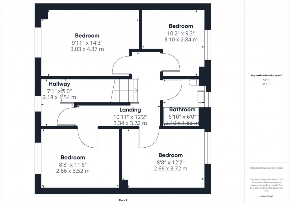 Floorplan for Tulip Close, Castleford