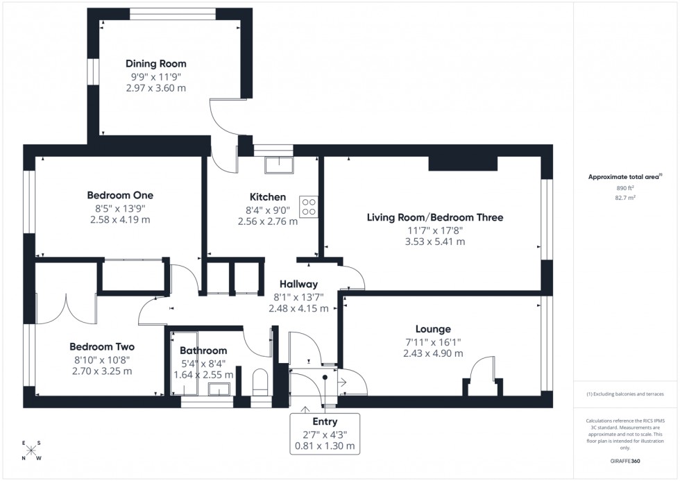 Floorplan for Brentwood Close, Thorpe Audlin, Pontefract