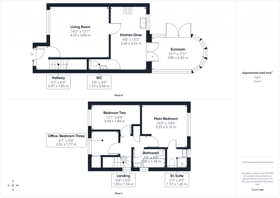 Floorplan for Northfield Grange, South Kirkby, Pontefract