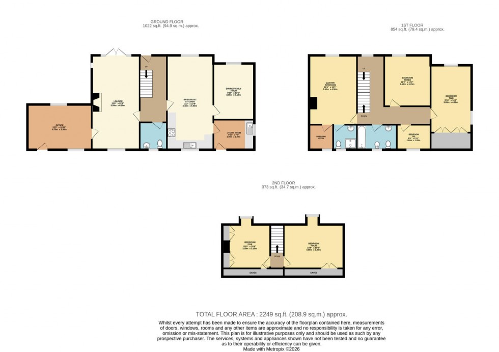 Floorplan for The Stables, Old Vicarage Lane, Monk Fryston