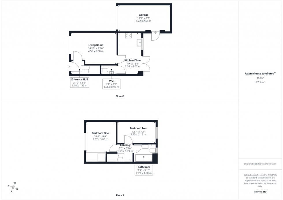 Floorplan for Oak Tree Way, Knottingley