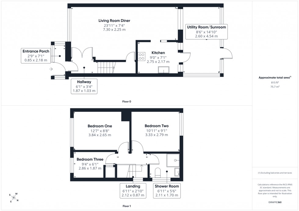 Floorplan for Arncliffe Drive, Knottingley