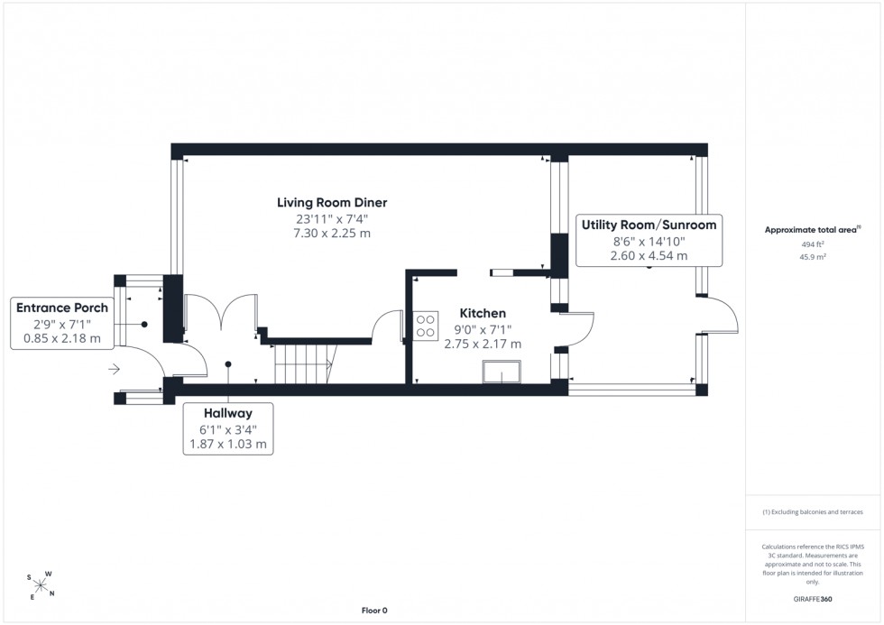 Floorplan for Arncliffe Drive, Knottingley