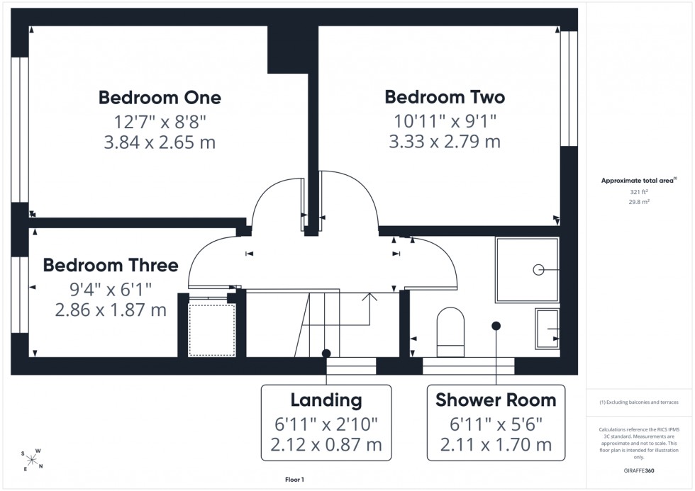 Floorplan for Arncliffe Drive, Knottingley