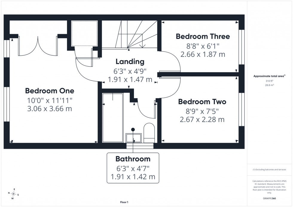 Floorplan for Tennyson Way, Pontefract