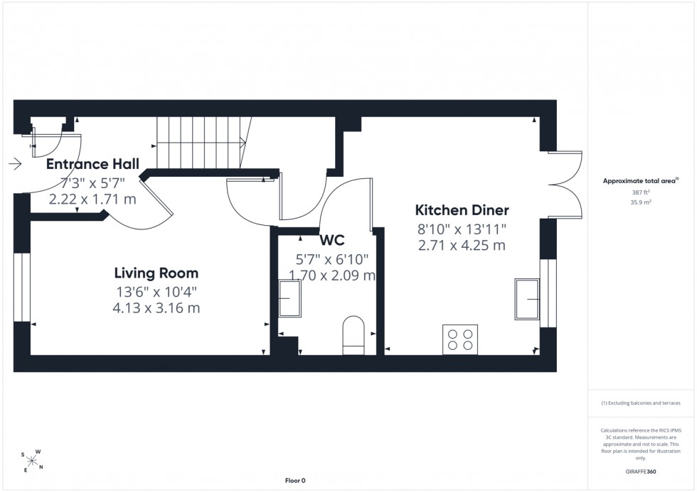 Floorplan for Castle Crescent, Pontefract