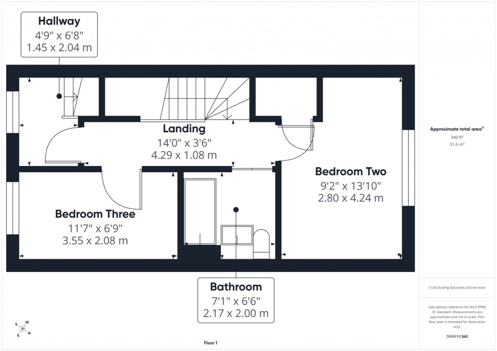 Floorplan for Castle Crescent, Pontefract