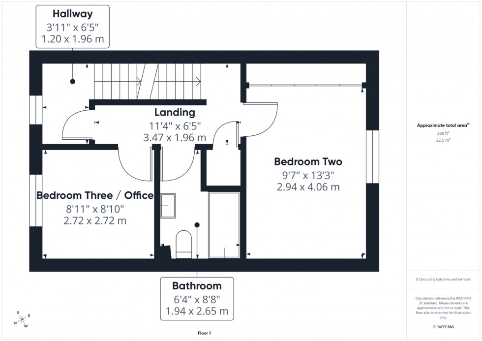 Floorplan for Shortwall Court, Pontefract