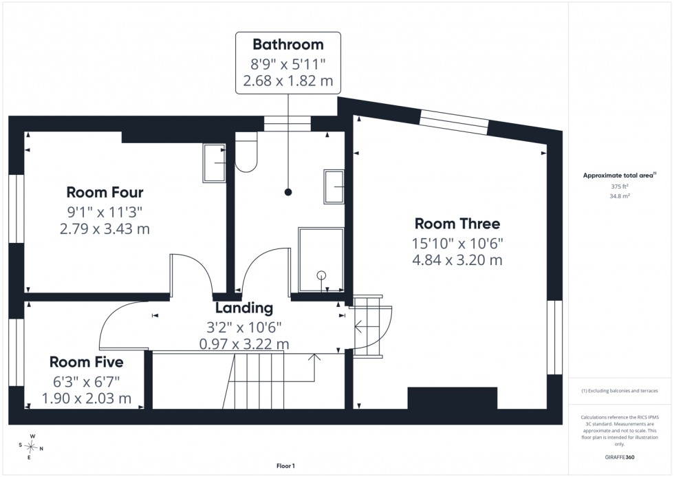 Floorplan for Hill Top, Knottingley