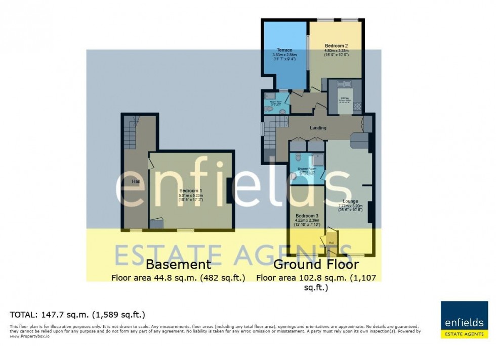Floorplan for St Swithuns Road South, Bournemouth