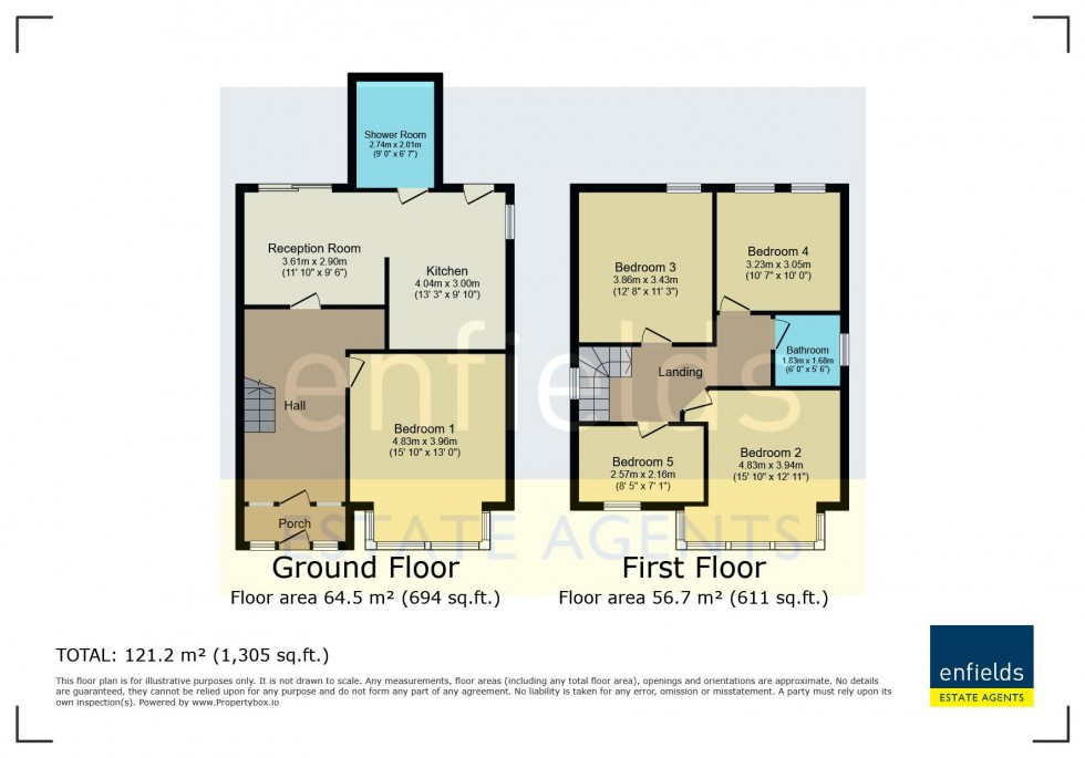 Floorplan for Bingham Road, Bournemouth