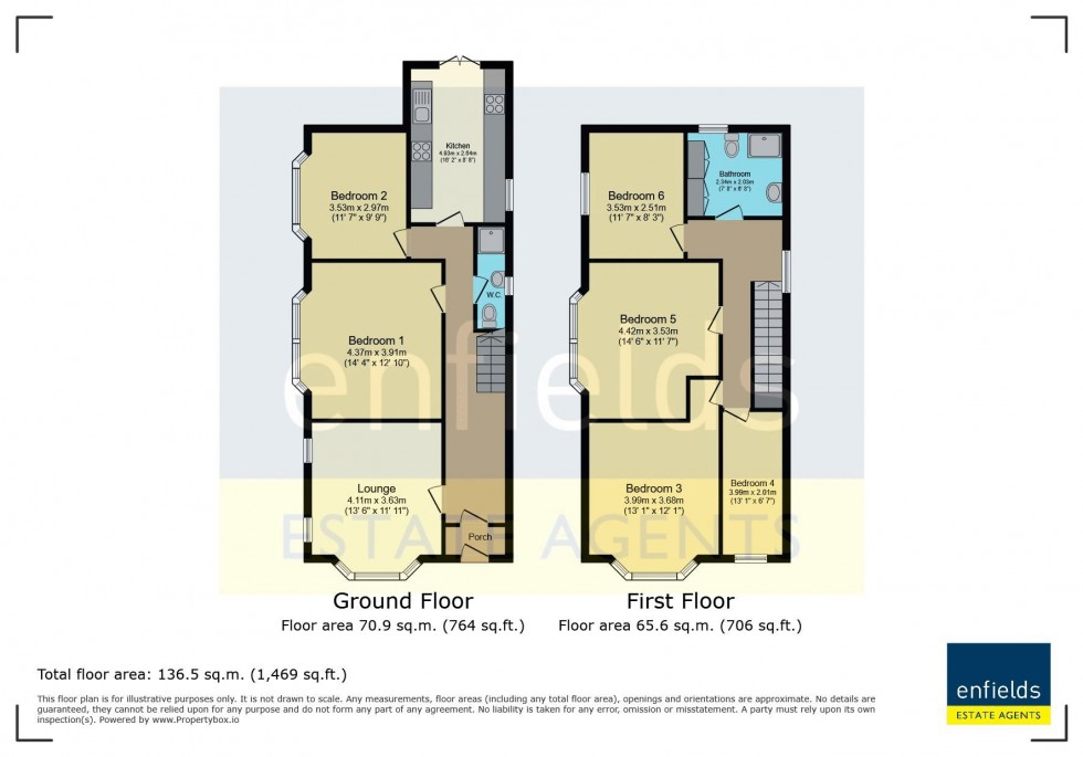 Floorplan for Frederica Road, Bournemouth