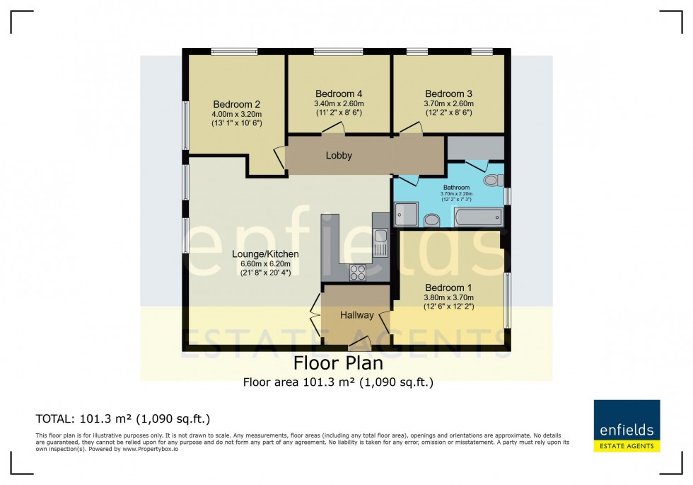 Floorplan for Wimborne Road, Bournemouth - CASH BUYERS ONLY