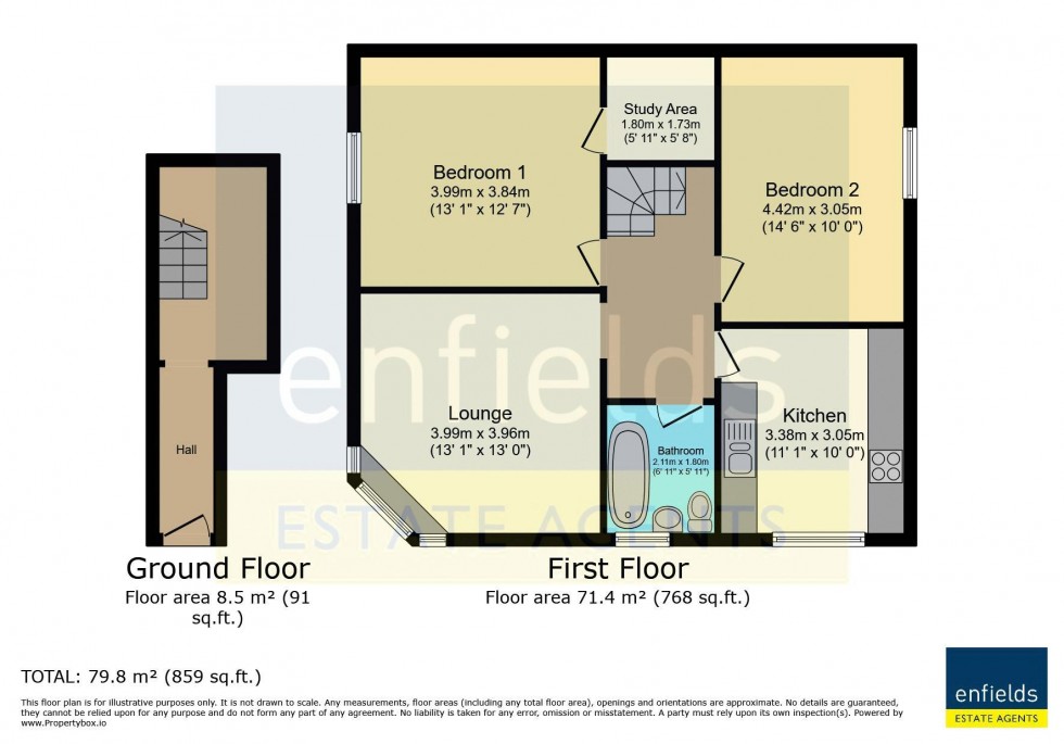 Floorplan for Wimborne Road, Bournemouth